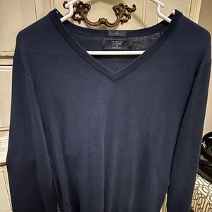 J Crew 100% Crewneck Merino Wool Sweater (Navy - Slim - S)
